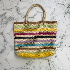 Gap Multicolor Striped Beach Bag